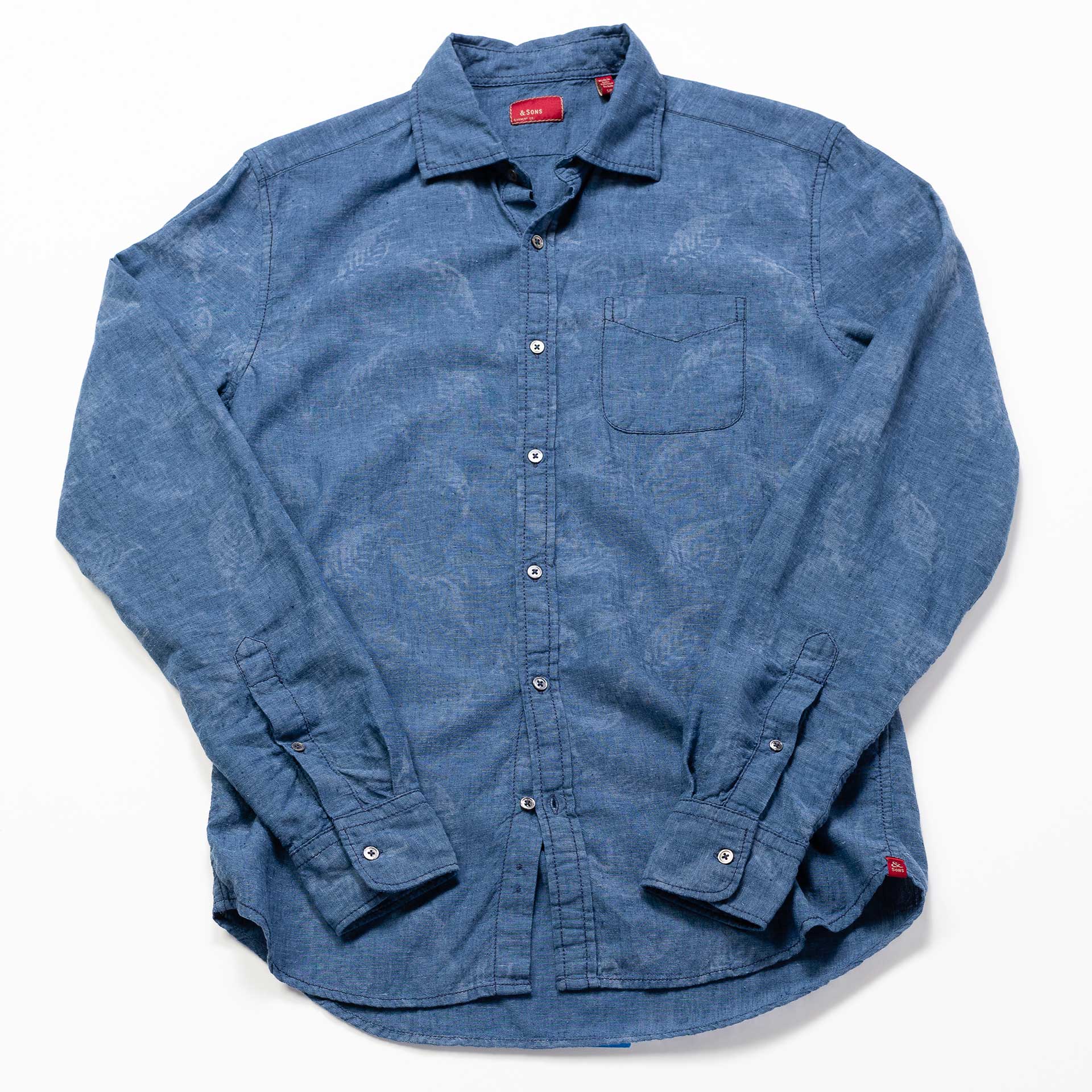 &-Sons-Garment-Co-Leaf-Print-Shirt