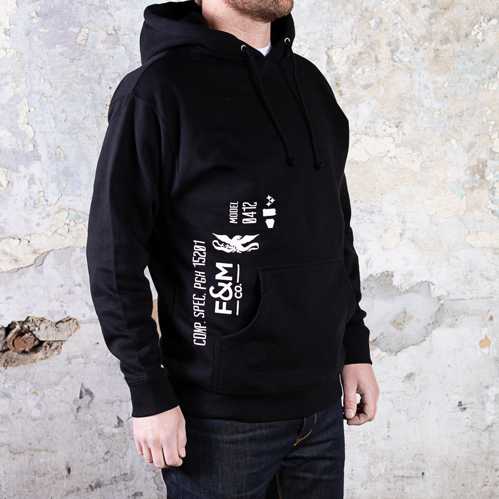 F&M Co. Heavyweight: Oversized Pullover Hoodie :: Antique Black Image 2
